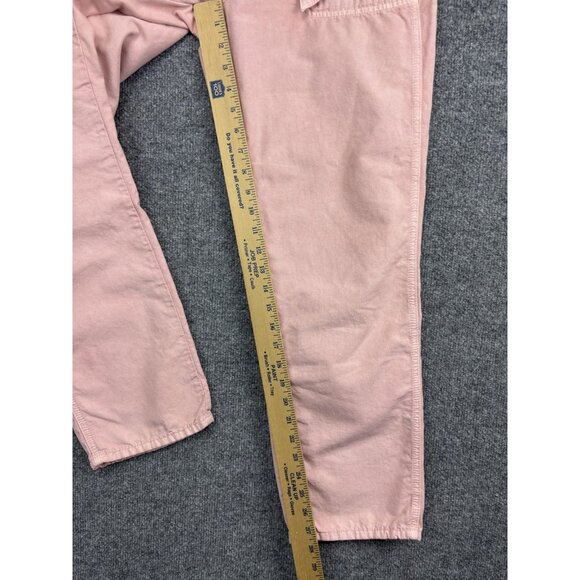 Veronica Beard Jeans Womens 29 Pink Rinley Cropped High Rise Button Fly Made USA - Picture 5 of 9